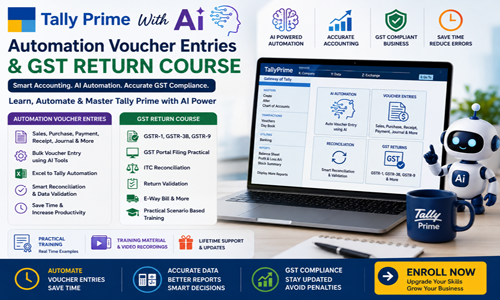 Tally with Ai Automation with GST Return Course